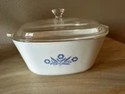 Vintage Pyrex Corning Ware Cornflower Blue 2.5 QT Casserole Dish with Lid