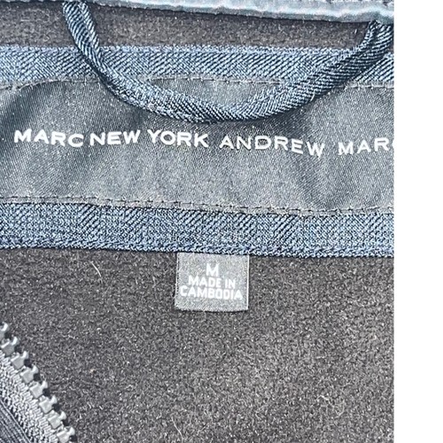 Andrew Marc New York Mens Jacket Coat Full Zip Button Up Navy Medium - Picture 4 of 9