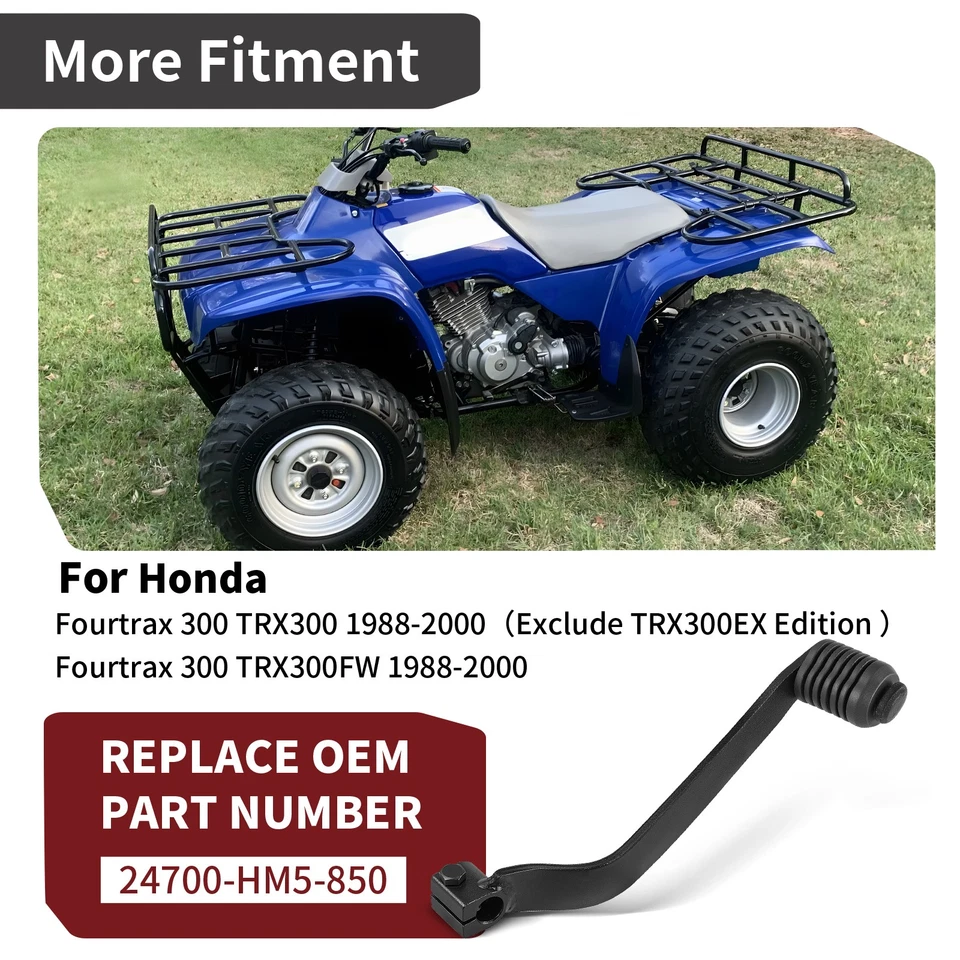 Pedal de palanca de cambios negro para Honda Fourtrax 300 TRX300 TRX300FW 1988-2000 Foto 4 de 4