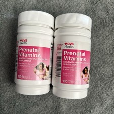 CVS Health Prenatal Vitamins Lot Of 2 100 Tab...
