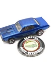 Hot Wheels Redline Custom Cougar 1968 Blue/Camel Interior USA  W/Button