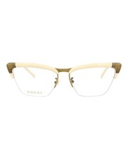 Gucci Womens Cat Eye White White Transparent Fashion Designer Eyewear