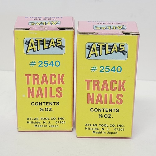 2 Atlas #2540 Track Nails 7/8 Oz 2 Boxes Set Of 2 Vintage - Picture 1 of 3