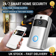 Wireless Video Doorbell with Voice Intercom-Night Vision WiFi Remote Monitoring