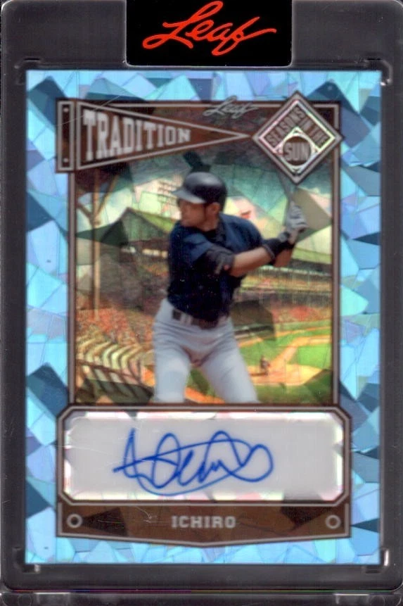 Leaf Ichiro Suzuki Autographed Baseball Sports Trading Cards