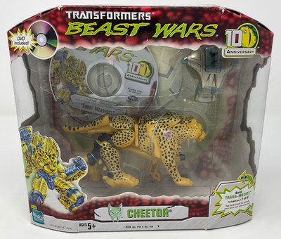 Transformers Beast Wars 10th Anniversary Cheetor 2005 MISB, DVD Hasbro