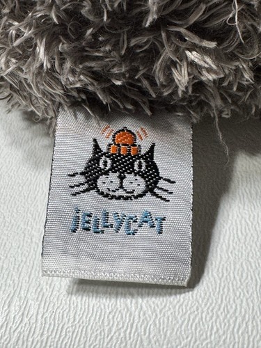 HTF Jellycat Bunglie Kitten Grey / Creme Soft Beanie Plush Stuffed Animal 16" - Picture 7 of 23