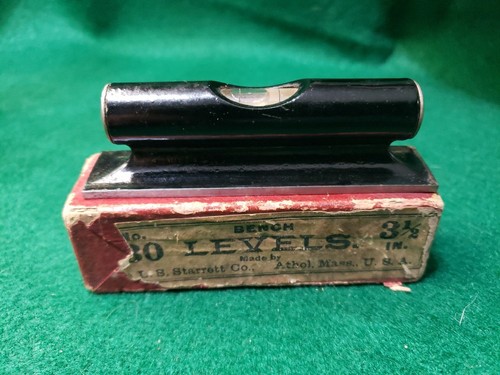 Starrett No. 130 Bench Level 3-1/2" Very Early Box Excellent Condition - Picture 4 of 16