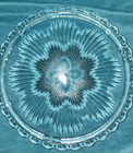 Vintage Indiana Glass Flower Starburst 3355 Clear Glass Cake Plate/appetizer 11" — photo 3