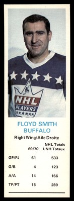 1970 Dad's Cookies Floyd Smith Buffalo Sabres #NNO EX XX1220