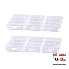 Clear Color 6 PCS of AA/AAA 4 Cell Battery Storage Case
