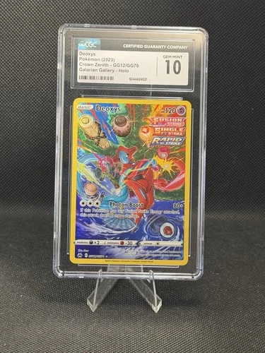 Crown Zenith Deoxys Galarian Gallery Ultra Rare Art Holo Card #GG12/GG70 Cgc 10