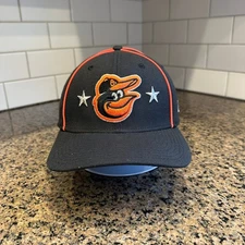 Baltimore Orioles Hat New Era 39THIRTY Men's Large/XL Black Orange
