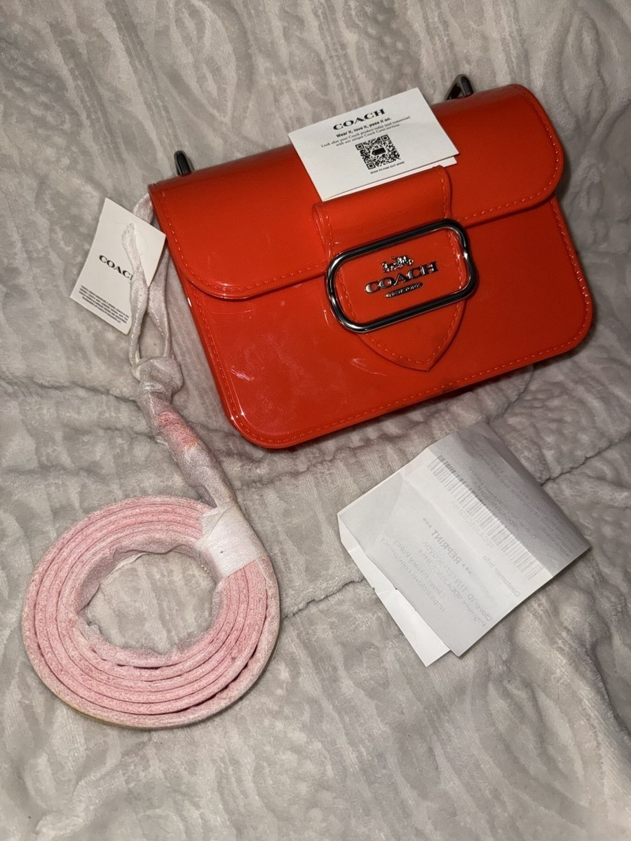 劇レア‼️ Romcouch ドローイング② COACH CR287 Jelly Morgan Square Crossbody Bag/Miami Red/Brand New