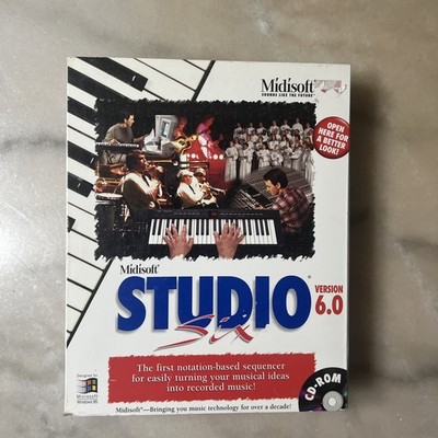 Midisoft Studio 6.0 For Windows 95 MIDI Desktop Sheet Music 2.0 CD-ROM Sequencer