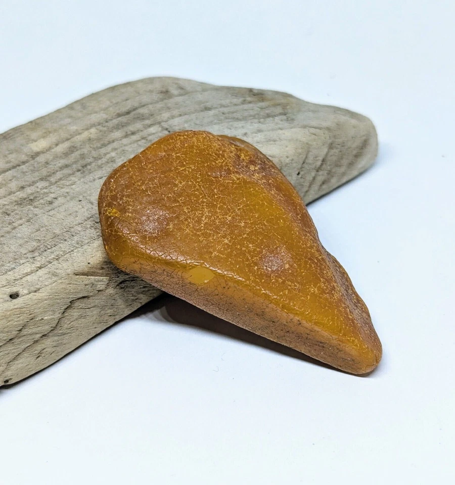 Ancien beurrier en pierre d'ambre brute ancien fossile en vrac naturel de... - Photo 4/4