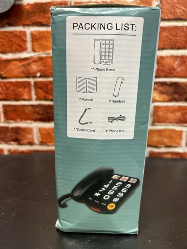 Téléphone filaire grand bouton Sangyn pour seniors avec sonnerie forte et cadran - Photo 8/14