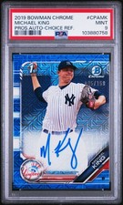 2019 MICHAEL KING Bowman Chrome Prospects Auto Choice Ref | PSA 9
