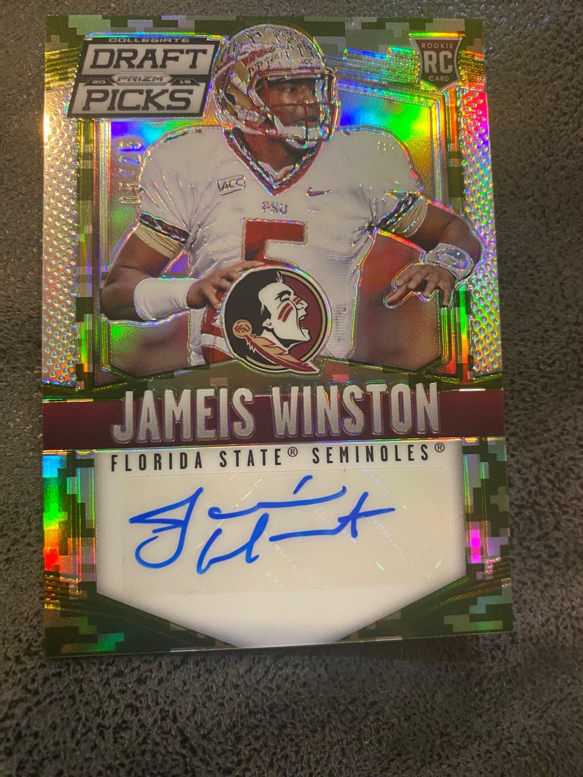 Jameis Winston Panini Prizm Collegiate Draft Picks #122 Autograph