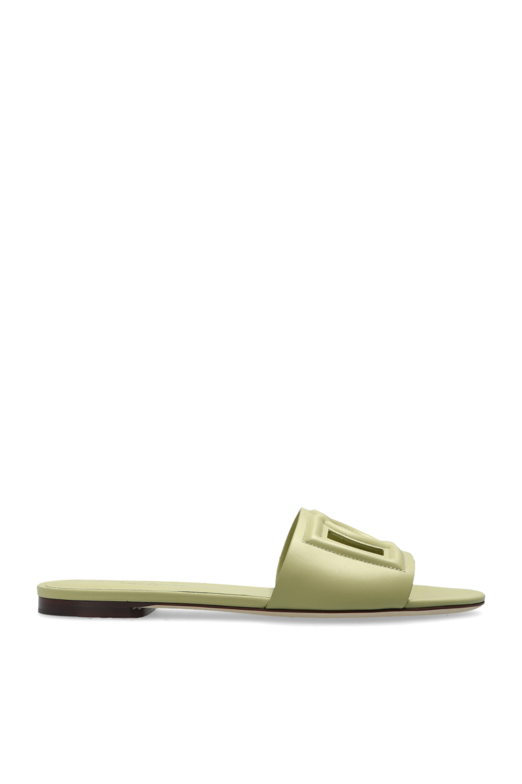 DOLCE&GABBANA Green Leather Mules New & Authentic