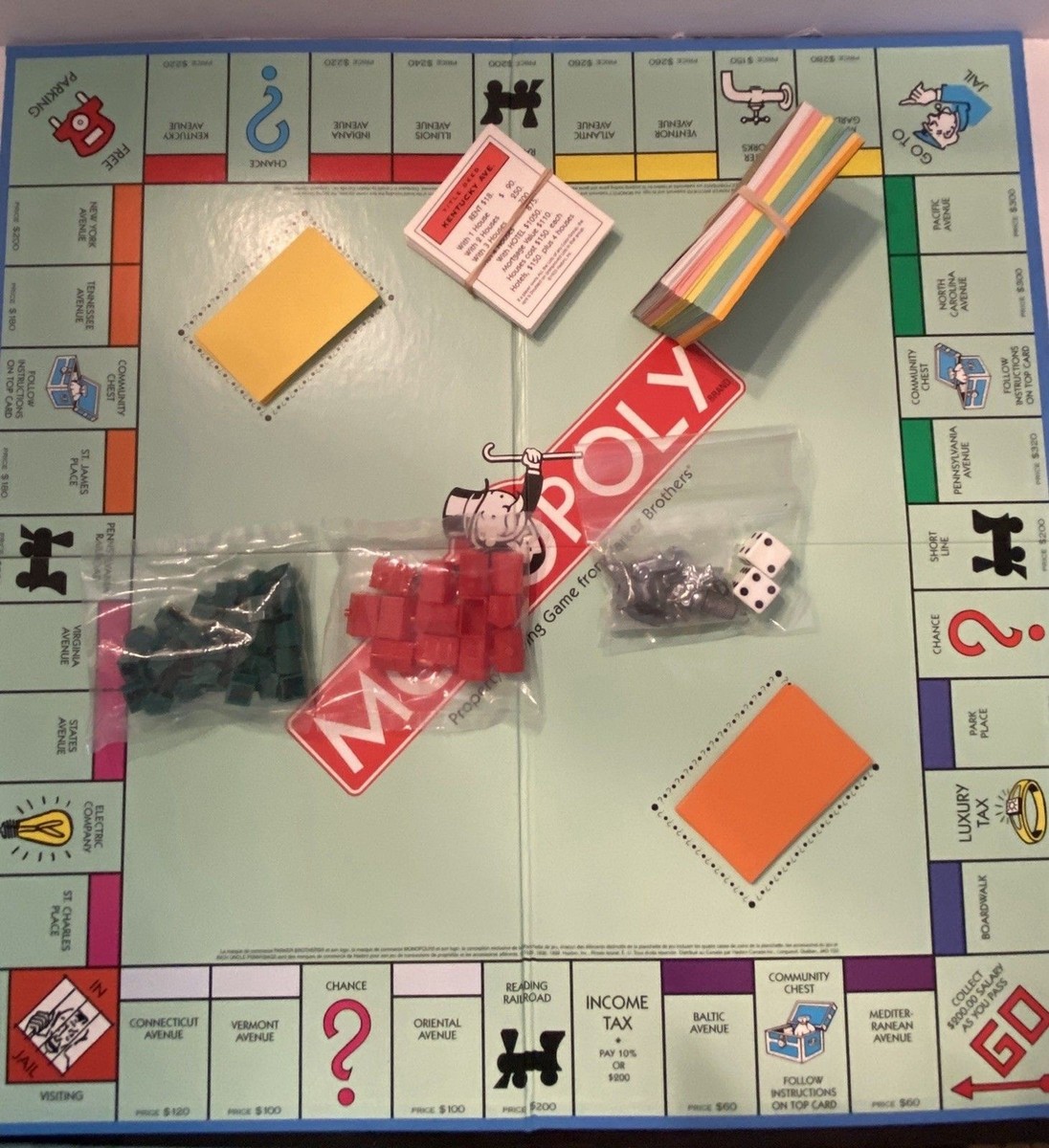 1998 Monopoly Board Game Parker Brothers w/ New Moneybag token
