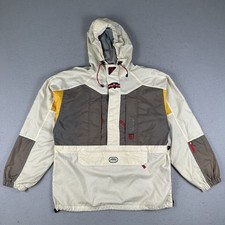 Vtg Y2K Ecko Function Windbreaker Jacket Men's Medium White Gray 1/2 Zip Anorak