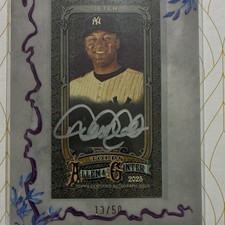 Topps 2025 Allen & Ginter Derek Jeter Black Frame Auto 13/50 Yankees Baseball