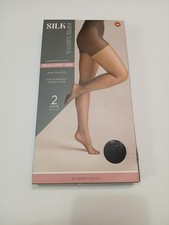 Silk Impressions Pantyhose Womens Medium Blac...