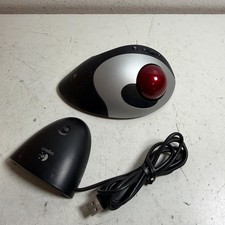 Logitech TrackMan T-RB22 Black Wireless Optical Trackball With USB Receiver