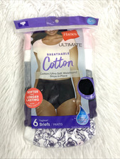 Hanes Ultimate Briefs Underwear Size S Cotton Wicking Cool Comfort 6pk White