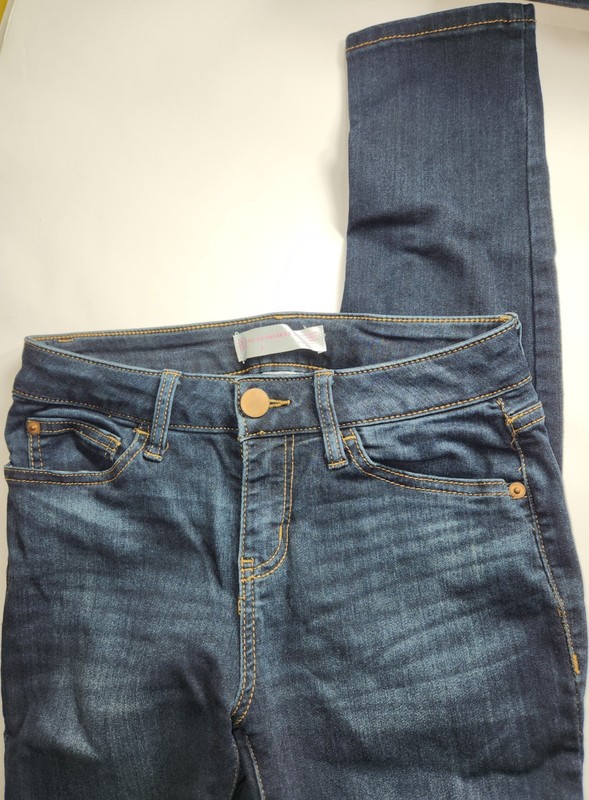 No Boundaries Girls Blue Skinny Jeans Size 7 Dark Wash Denim Slim Pockets