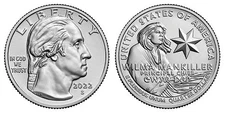 2022-S American Women Quarter - Wilma Mankiller - Uncirculated from Mint Roll