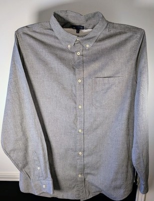 GAP Mens Size XXL Chest 52''  Blue Medium Wash long Sleeve Button
