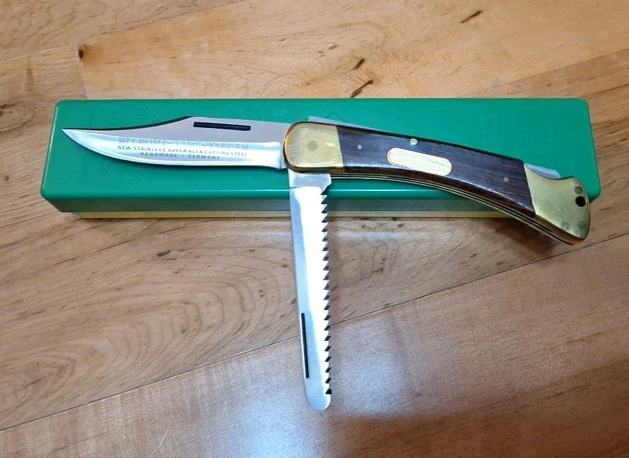VINTAGE 1972 PUMA GAME WARDEN 971 FOLDING KNIFE EXCEL CONDITION GERMANY SS  - Image 2 of 4