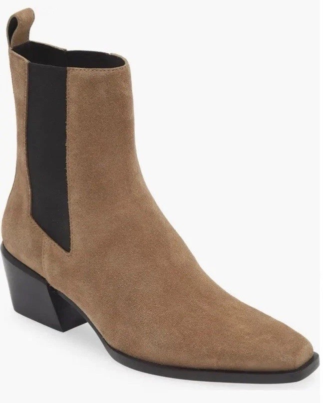NWD $498 Rag & Bone Joni Chelsea Booties Camel Suede Women Sz EU 37 US 7