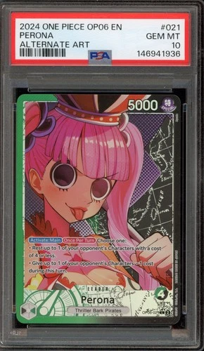 One Piece CCG Perona Alternate Art OP06-021 PSA 10 Gem Mint