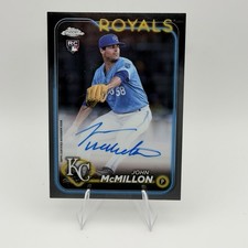 2025 Topps Chrome John McMillon Rookie Card RC Auto #RA-JMC Royals. rookie card picture
