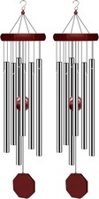 2PCS Memorial Wind Chimes Outdoor Large Deep Tone Elegant Sympathy Wind-Chime