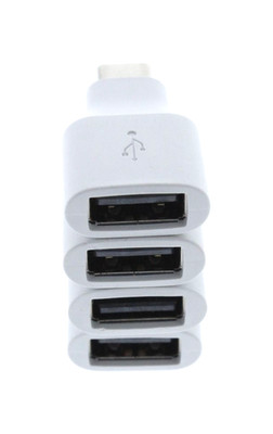 Google Adapter USB-A to USB-C White B071G6NLHJ (Set of 4X Adapters)
