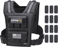Adjustable Weighted Vest Men 20Lbs/30Lbs/40Lbs Weights with Reflective Stripe, W