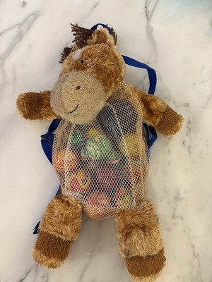 Silly Sacs Brown Horse Mesh Backpack Stephen Joseph  Vintage 2006 Bouncy Balls