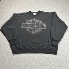 VTG Harley Davidson Motorcycles Bedazzled Logo Crewneck Sweatshirt - Size XL
