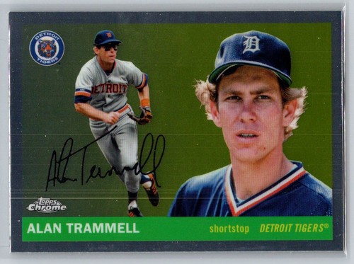 2025 Topps Chrome Platinum Alan Trammell [Green Vibrations Refractor] #460 card