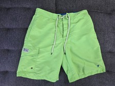 Polo Ralph Lauren Nylon Board Shorts Swim Trunks Green Cargo Men  s Small