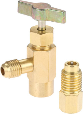 R1234YF Self Sealing Can Tap R134A Tank Adapter 1/4'' SAE 1/2'' LH AC Valve Tool