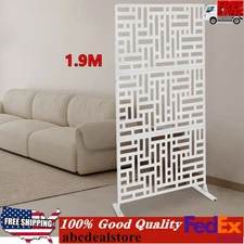 6.2ft Outdoor Steel Privacy Screen Decorative Privacy Screen for Patio Balcony
