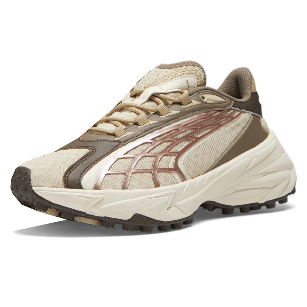 PUMA Spirex Squadron Metallic Lace Up Womens Brown Sneakers