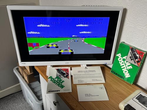 Atarisoft Pole Position Commodore 64 Cartridge Working -👽👾Retro Gift Idea👾👽 - Afbeelding 2 van 24
