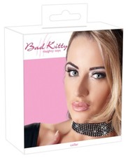 Halsband Strass breit mit verstellbarem Riemen von Bad Kitty