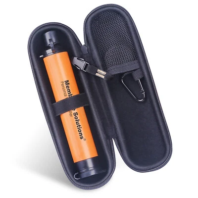 MEMBRANE SOLUTIONS Filter Portable Water Filter Straw - Water Filter Camping,w/Hard Carrying Case